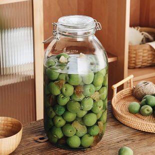 青梅酒泡酒玻璃瓶专用家用密封泡酒罐容器加厚酿酒泡酒坛10斤空瓶