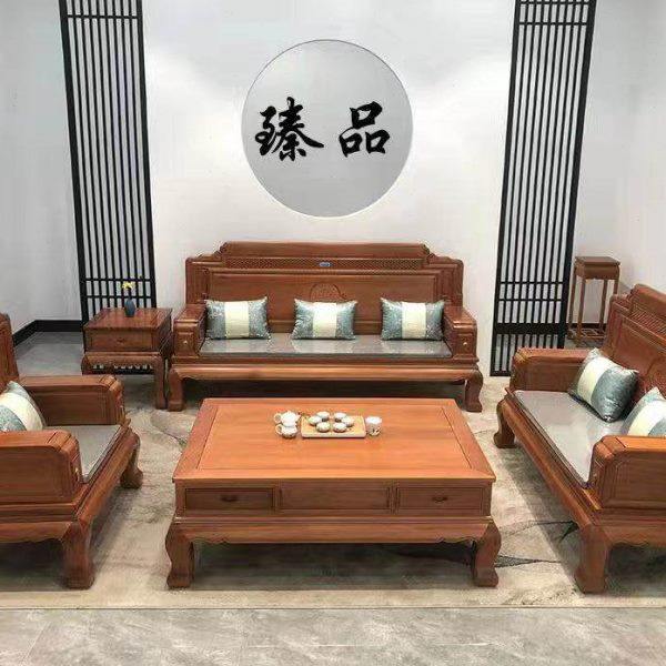 实木沙发组合小户型简约休闲客厅卧室阳台新中式木质沙发靠背长椅