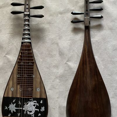 琵琶乐器琵琶檀木五演奏演出弦琵琶仿唐琵琶 黑琵琶红木