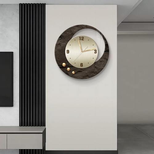 轻奢钟表挂钟客厅2024网红创意时钟装饰画组合静音高级感表挂墙画