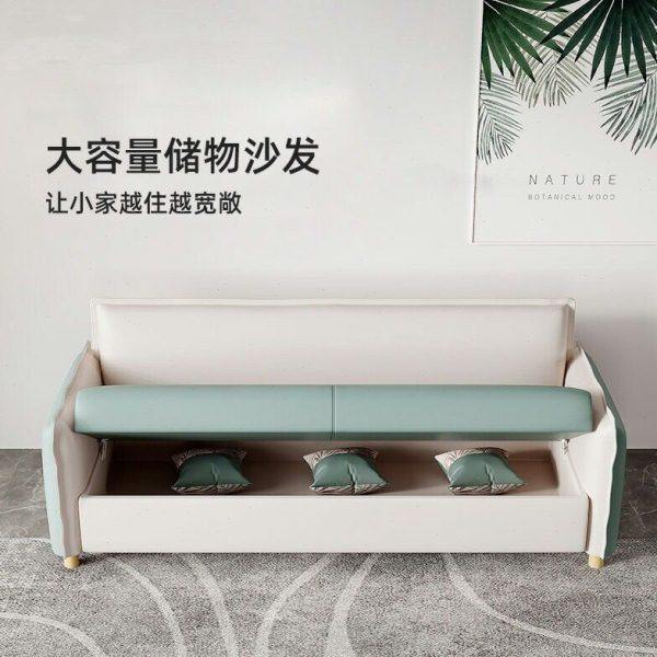 【香港包邮】储物沙发小户型科技布简约客厅卧室阳台双人收纳梳化