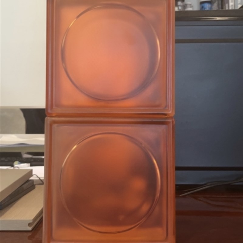 烤漆渐变彩c色 太阳纹内彩色定制玻璃砖方砖卫生间客厅隔断透光