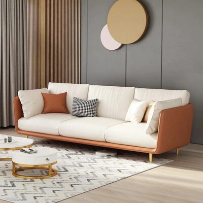转集运香港澳门海外意式极简轻奢沙发小户型免洗三防科技布艺客厅