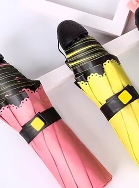 kobold纯色款乱玫瑰酷波德女士三折太阳伞超强防晒UPF50+晴雨伞