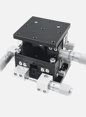 XYZ轴位移平台三轴手动升降工作台光学精密微调移动滑台LD40/60-2