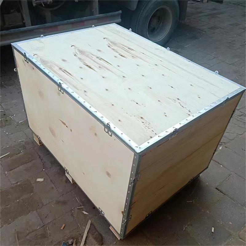 晨鹏包装钢带木箱可拆卸物流免熏蒸胶合板打包运输用钢带木箱
