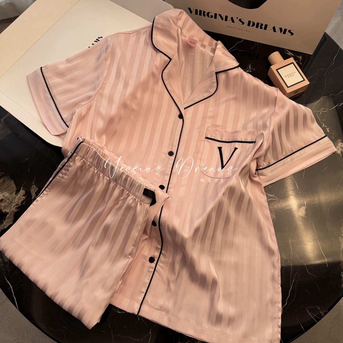 维家刘亦菲同款仿真丝睡衣女春夏季高级感短袖长裤冰丝家居服秘密