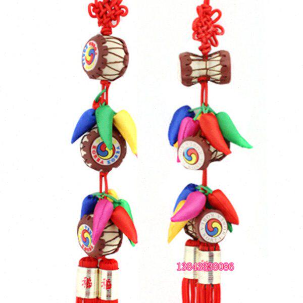 朝鲜鼓韩国鼓彩色辣椒手工艺品布艺创意节庆礼品礼物出差纪念品