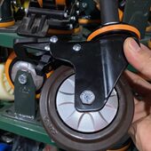 精益管膨胀式 3寸万向轮4寸刹车轮橡胶轮减震机柜活动轮子