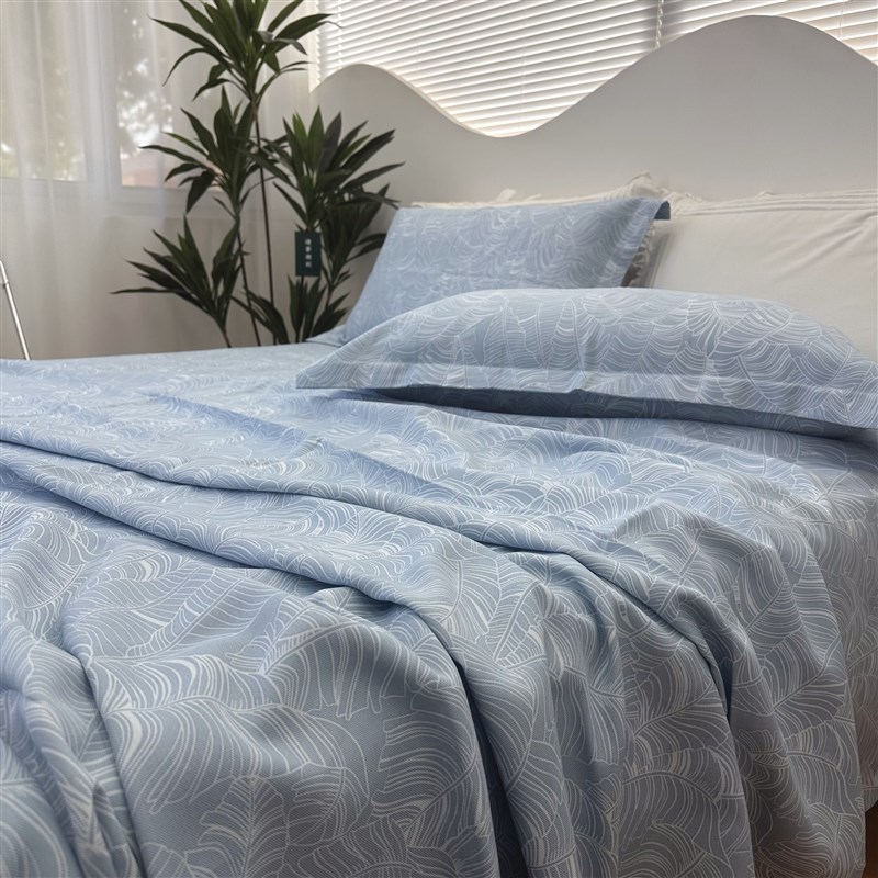 2024新款100%竹纤维床单软凉席双F人加厚三件套凉爽抑菌不起球软