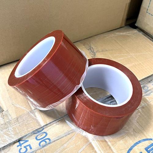 红色耐高温接纸接头胶带背面防粘超粘皮革纹路硅油离型纸接驳胶带