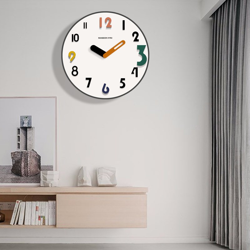 钟表挂钟a客厅家用2024新款创意网红超静音简约现代时钟挂墙免打