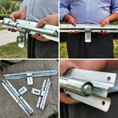 加粗加厚门插销加长门锁扣大门栓免打孔门闩防贼盗焊接大铁门鼻子