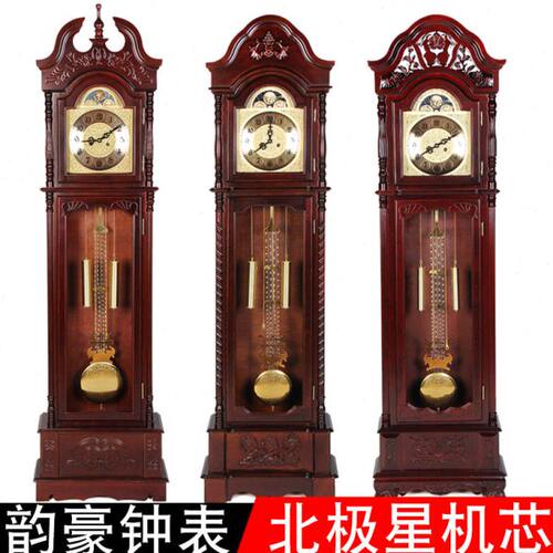 欧式别墅奢华立式钟表客厅中式复古座钟实木机械钟复古落地钟摆钟