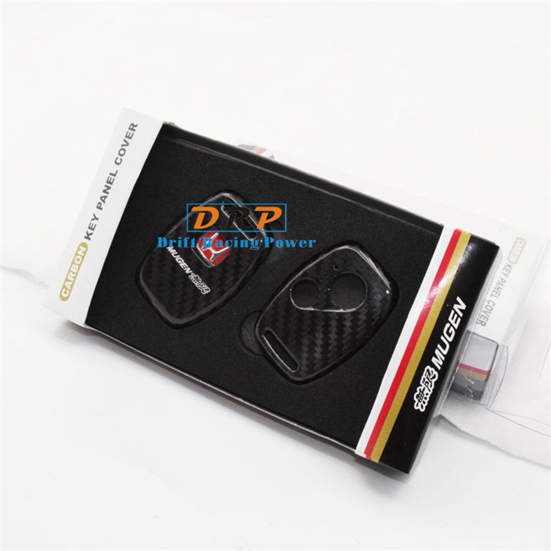 适用于本田钥匙盖 MUGEN无限碳纤维钥匙壳飞度思域二孔三孔钥匙壳