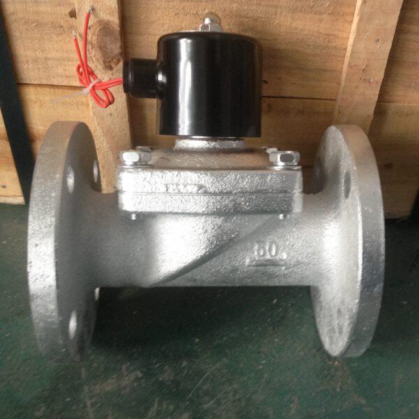 2寸法兰铸铁电磁水阀气阀2寸 2W-500-50F 220V常闭全铜线圈