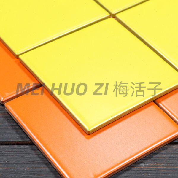 梅活子 北欧小白砖厨房卫生间墙砖浴室阳台小方砖黑白格子马赛克