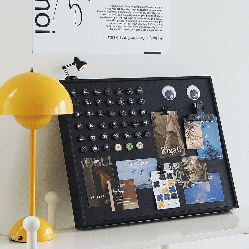 QINGDIN电表箱装饰画轻奢高级感2023DIY日历磁吸黑板电箱遮挡挂画