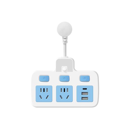 智能短线插座转换器插排插头多功能多孔牛插板家用一转三四纯铜