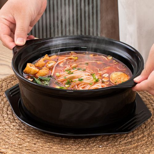 云南过桥米线麻辣烫鸡公煲砂锅菜单人小号沙锅商用耐高温干烧不裂