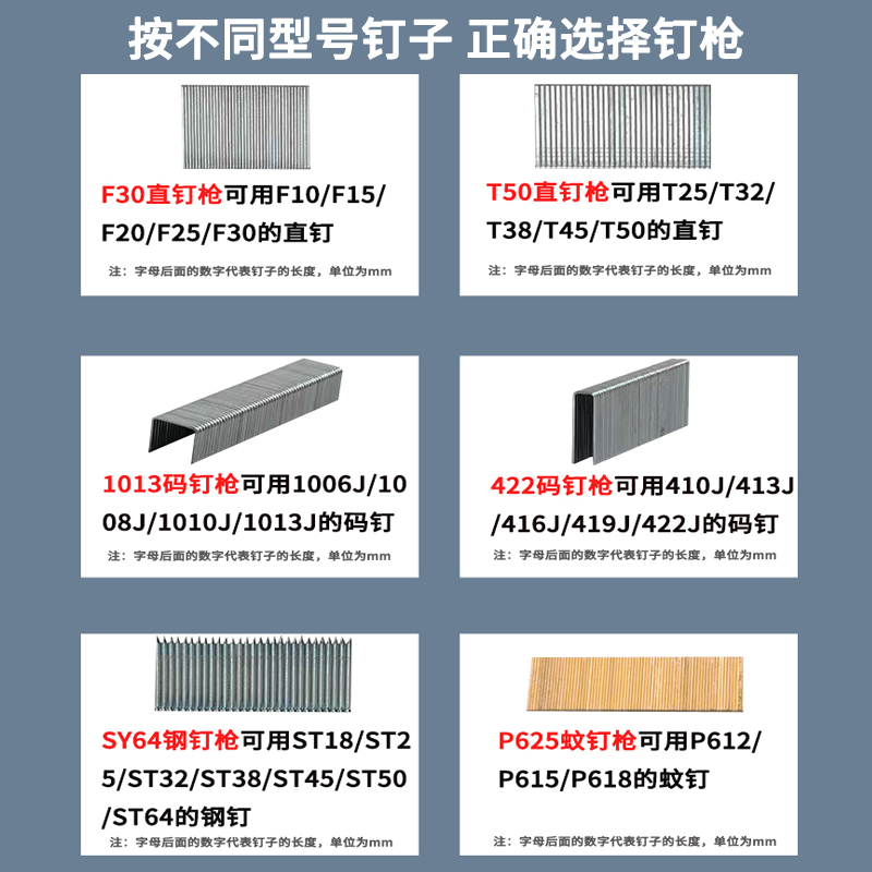 中杰气钉枪气动F30直钉枪T50吊顶木工钢钉枪装修码钉ST64钢排枪