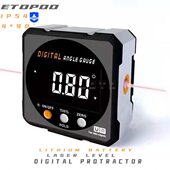 水平仪 倾角仪 水平尺 激光数显倾角黑 ETOPOO新款