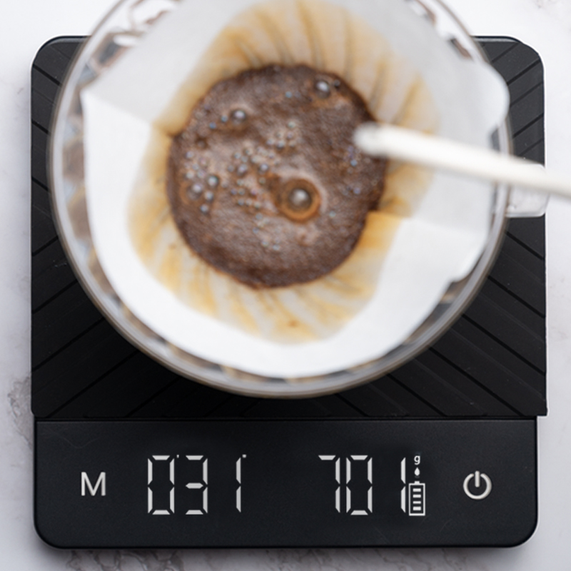 厨房烘焙计时电子秤迷你家用手冲咖啡称5kg量程0.1克高精度电子称