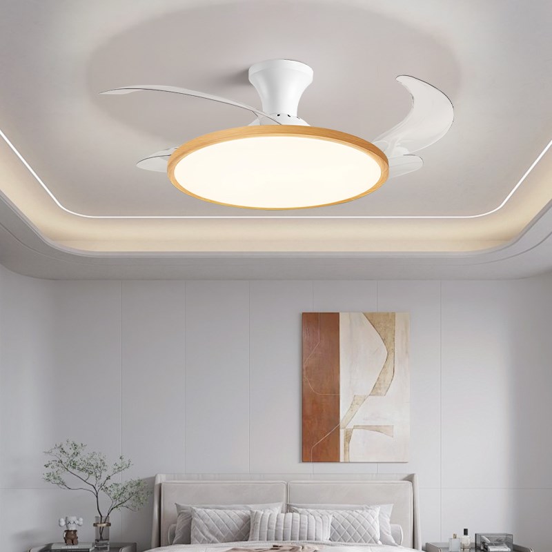 客厅风扇家用吊扇灯隐形风扇灯一体LED餐厅卧室简约现代带电吊灯