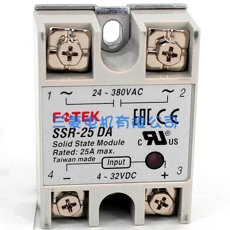 FOTEK台湾 阳明 单相固态继电器 SSR-25DA 直流控交流 380V 25A