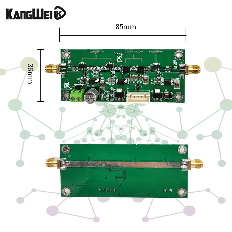 射频可调增益放大器 宽带 0~60dB增益可调 可放大-65dBm小信号