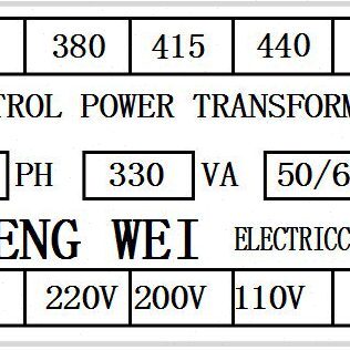 CONTROL POWER TRANSFORMER 330VA 220V 200V  110V