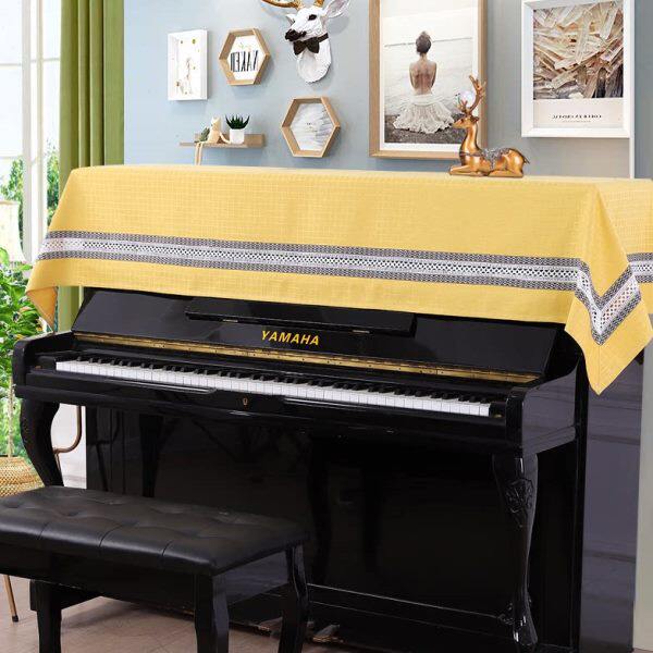 欧式钢琴布盖布现代简约轻奢电钢琴双排88键布艺盖巾防尘罩子北欧