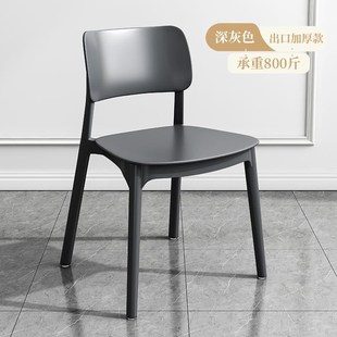 塑料椅子家用餐桌椅简易可叠放饭店靠背椅子简约现代网红凳子餐椅