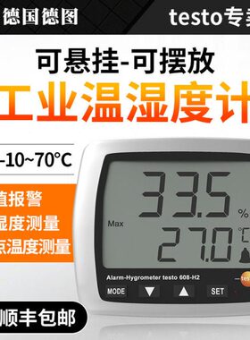 德图testo608-h2温湿度计精度室内工业壁挂式电子温湿度仪表