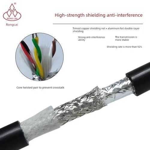 PUR-TPVVPS2 4 6 8 10芯耐高温125度低温-50度双绞屏蔽线弹性材质