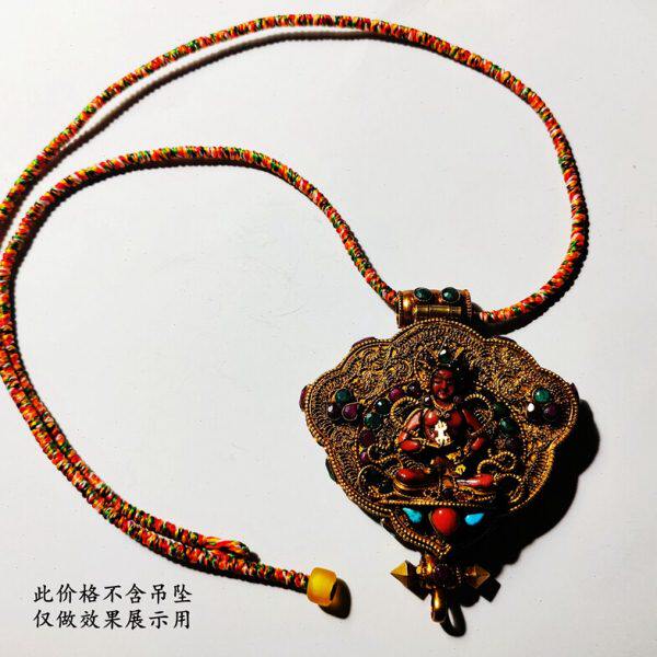 饰品民族风百搭五彩绳转运吊坠玉器挂绳多圈手绳情侣礼物七夕