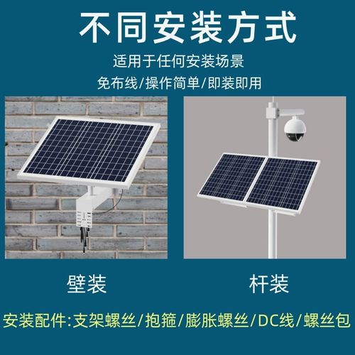 户外太阳能监控供电系统12V专用4g球机枪机太阳能光伏发电板