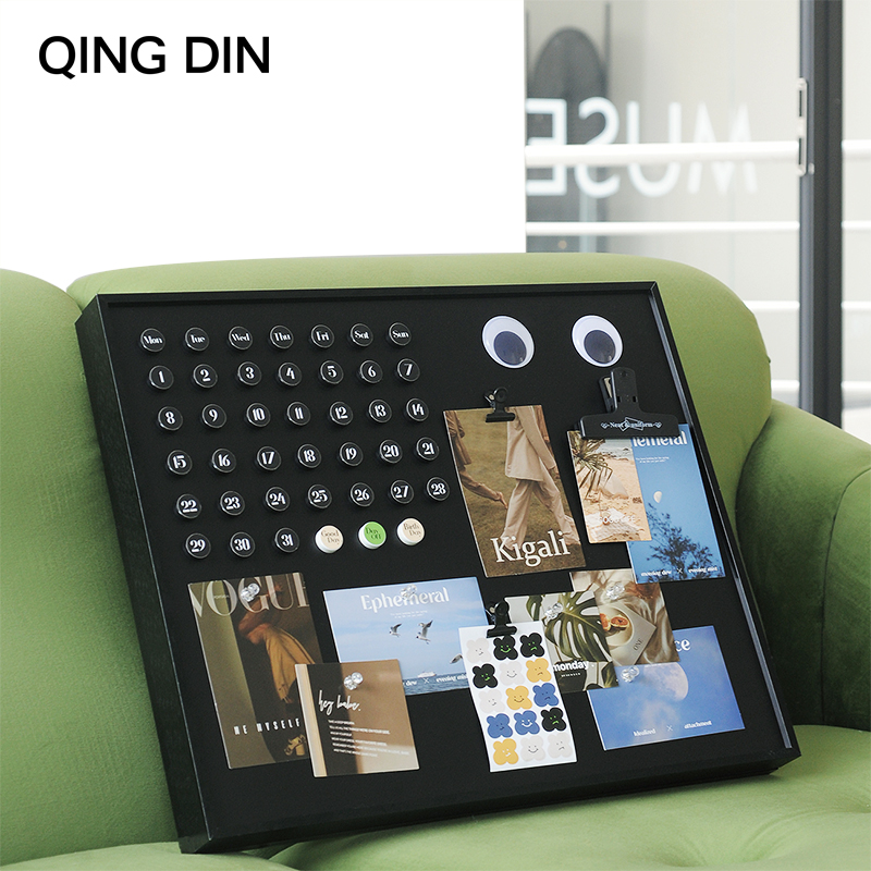 QINGDIN电表箱装饰画轻奢高级感2023DIY日历磁吸黑板电箱遮挡挂画