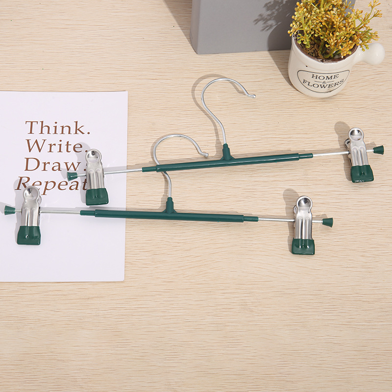 不锈钢浸塑裤架家用裙子内衣裤子多功能收纳晾晒袜架裤夹