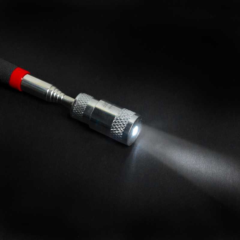 芸贝8磅带LED灯捡拾器6节可伸缩8LBS不锈钢强磁拾捡器拾取器