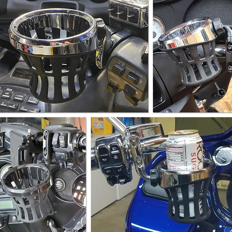 哈雷883滑翔肥仔摩托通用水杯架本田金翼GL1800 F6B改装水壶支架