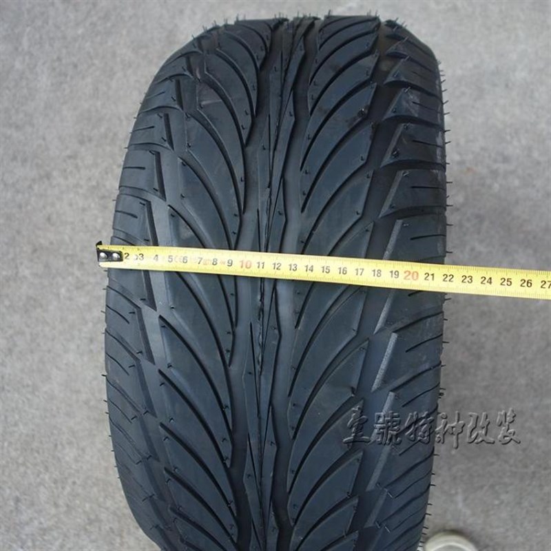 自制四轮钢管沙滩车卡丁车14寸扁平轮胎 270/30-14寸真空胎铝轮毂