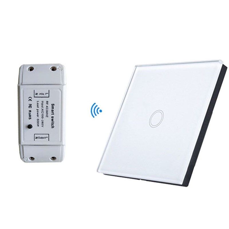 无线遥控开关搭配433接收器随意贴开关免布开关线1路可移动开关