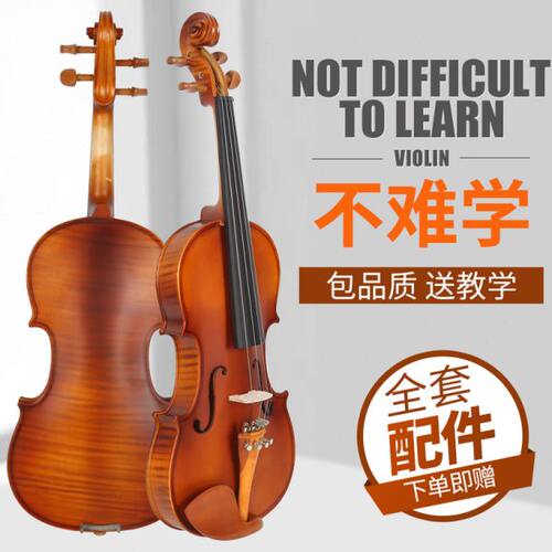 进口实木手工小提琴初学者儿童成人练习专业级老师推荐演奏琴乐器