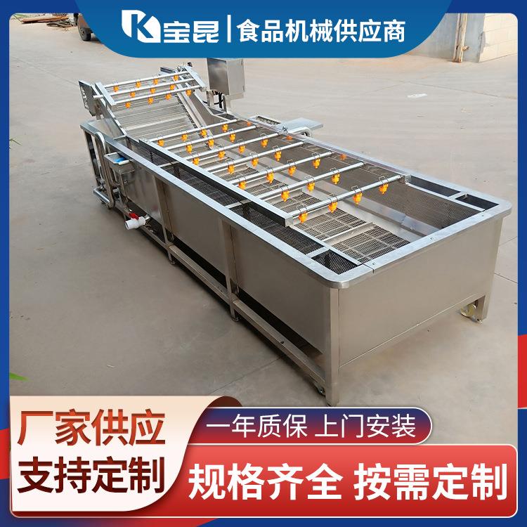 全自动净菜加工预制菜加工设备杨梅辣椒果蔬清洗机酸菜气泡清洗机