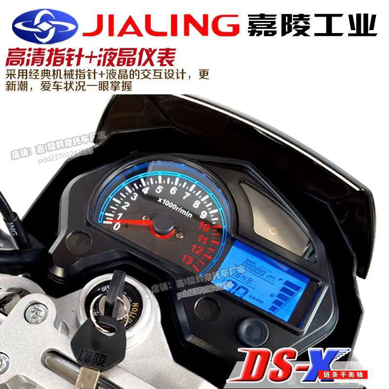 嘉陵牌150C国四电喷200C燃油链条平衡轴街跑真空摩托车可上牌