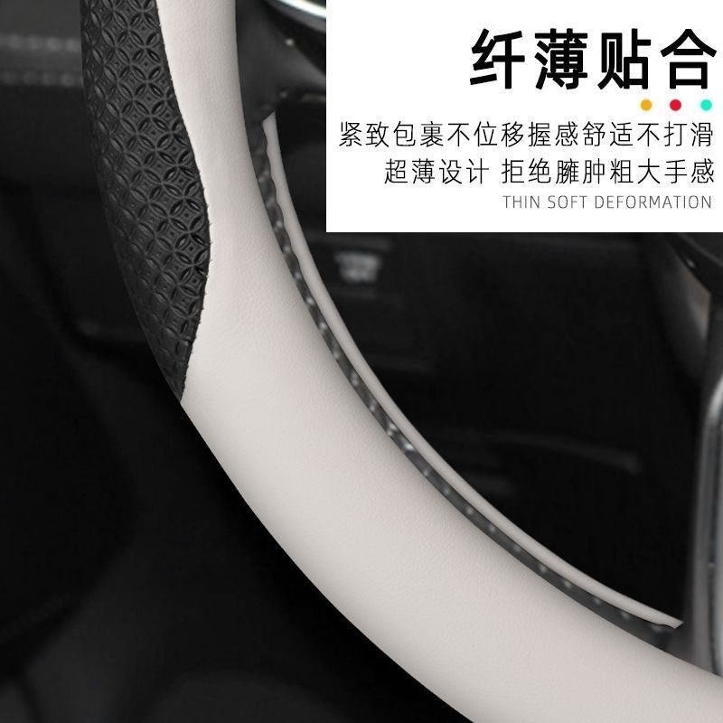 奥迪方向盘套A4L手缝A6L翻毛Q5L适用A3运动Q3防滑A8碳纤A5A7L