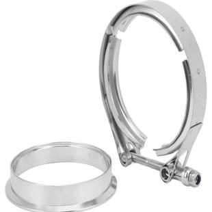 S400S400SXES475S480T6涡轮不锈钢法兰卡箍组套5寸