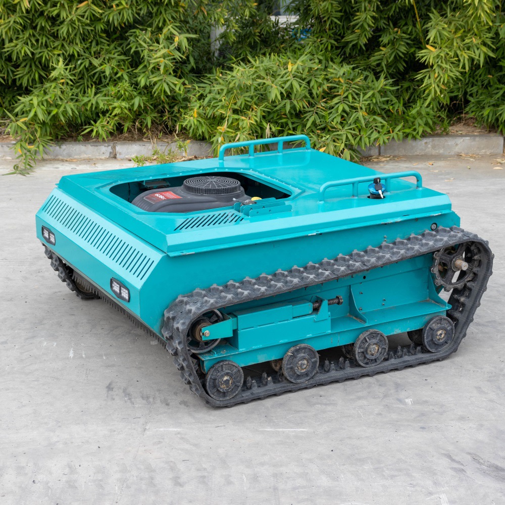 出口西班牙自动遥控割草机 农用果园除草机 农田无线履带式剪草机