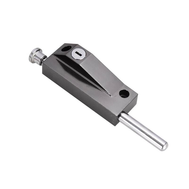 旋转门地插锁地插销有框玻璃门锁明装木门铝合金门地锁弹簧落地插